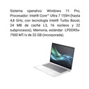 Portátil HP EliteBook x360 1040 G11 Ultra 7-155U RAM 32GB SSD 1TB W11 Pro Lapiz Wacom 