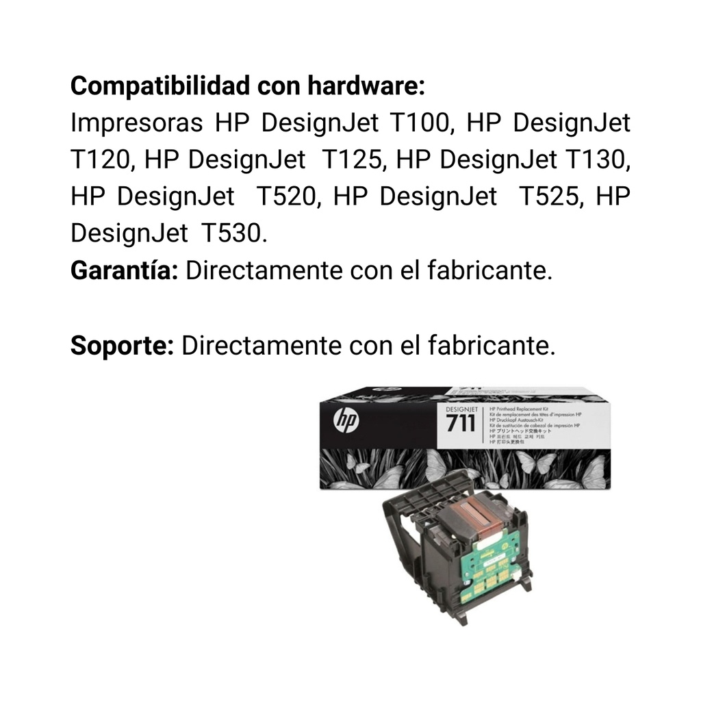 Cabezal Original De Impresión Hp 711 4 Colores