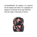 Mochila HP Campus XL con teñido anudado Negro; Naranja