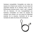 Guaya HP Con Llave 10MM Negro