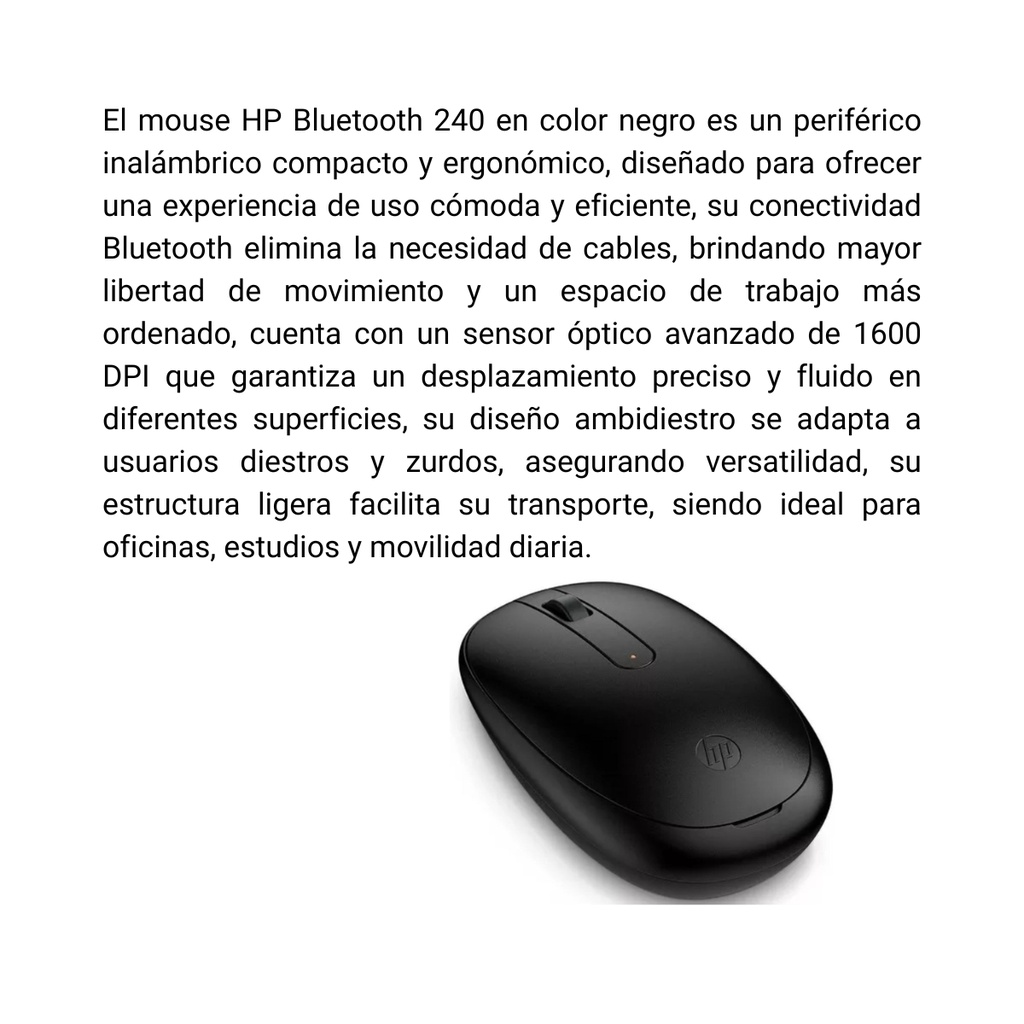 Mouse HP Bluetooth 240 Negro