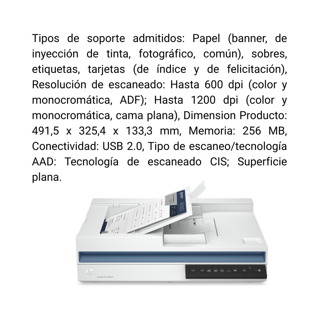 Escaner Hp Scanjet Pro 2600 f1 Blanco