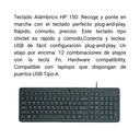 Teclado Alámbrico HP 150 (Negro)