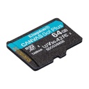 Memoria Micro SD Kingston Canvas GO Plus 64GB V30 Con Adaptador