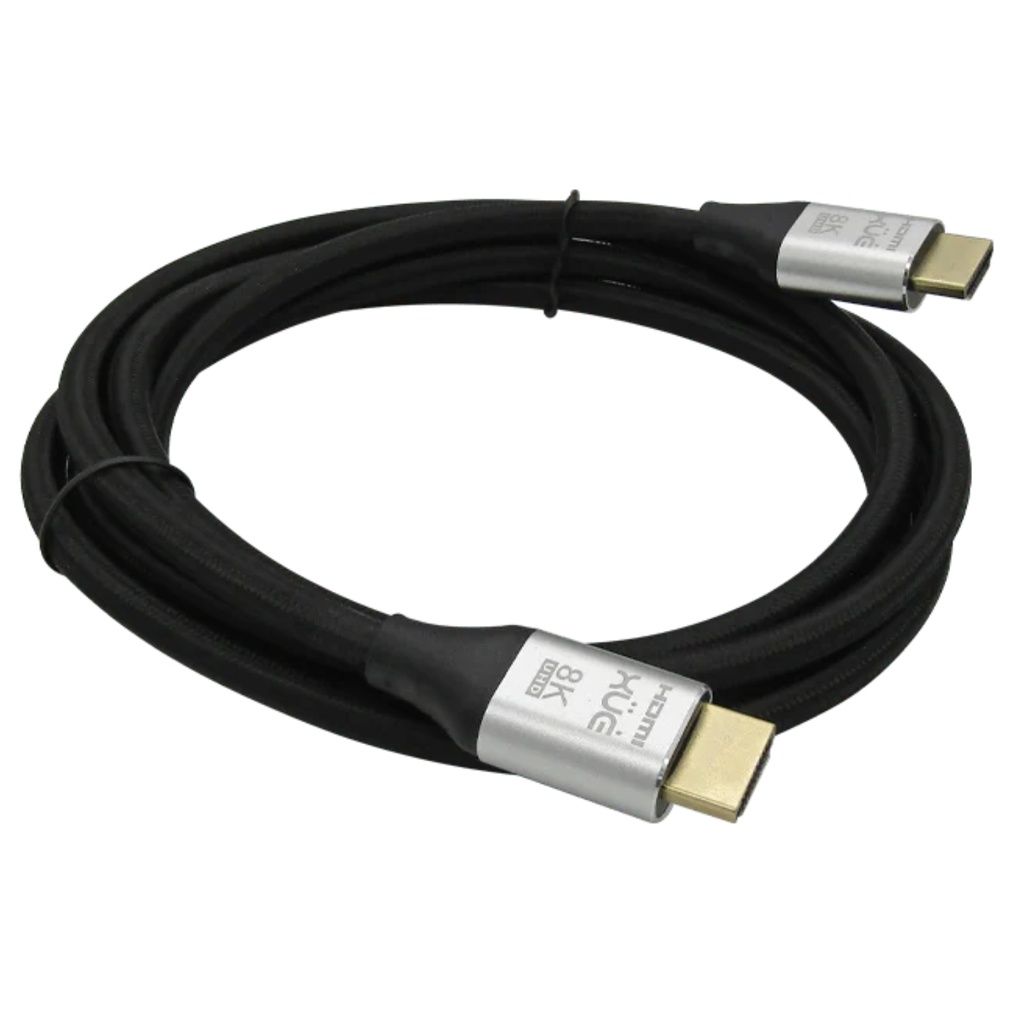 Cable XUE HDMI 8K 4320P V2.1 1.8M Macho A HDMI Macho Garantía 1 Año Color Negro