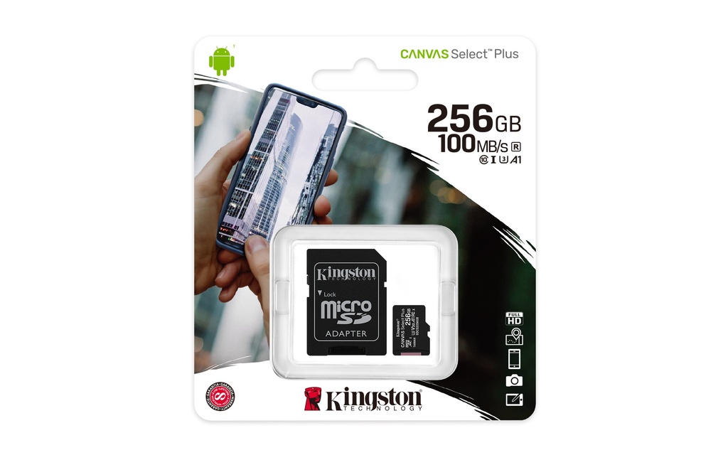 Memoria Micro SD Kingston Canvas Select Plus 256GB 