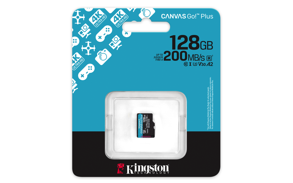Memoria Kingston Micro SD Canvas GO Plus 128GB Card + Adp