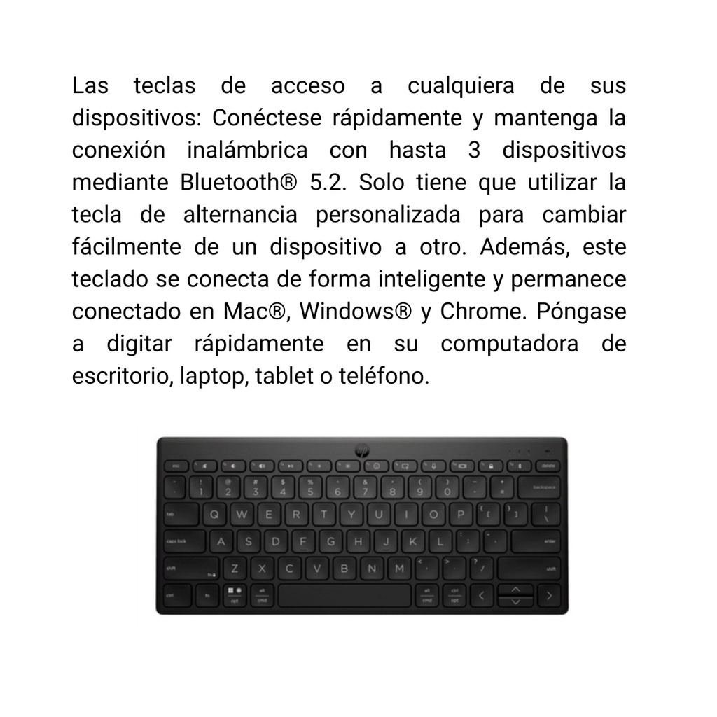 Teclado Inalámbrico HP 350 Negro