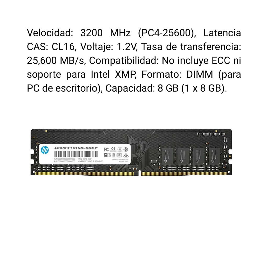 Memoria Ram Hp 8GB 3200 MHz Ddr4