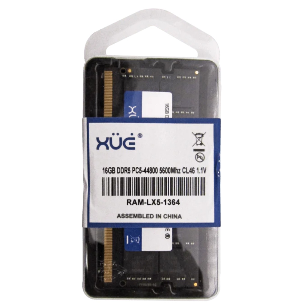 Memoria RAM XUE Para Laptop DDR5 PC5-44800 16GB 5600MHZ CL46 1.1V Garantía 5 Años