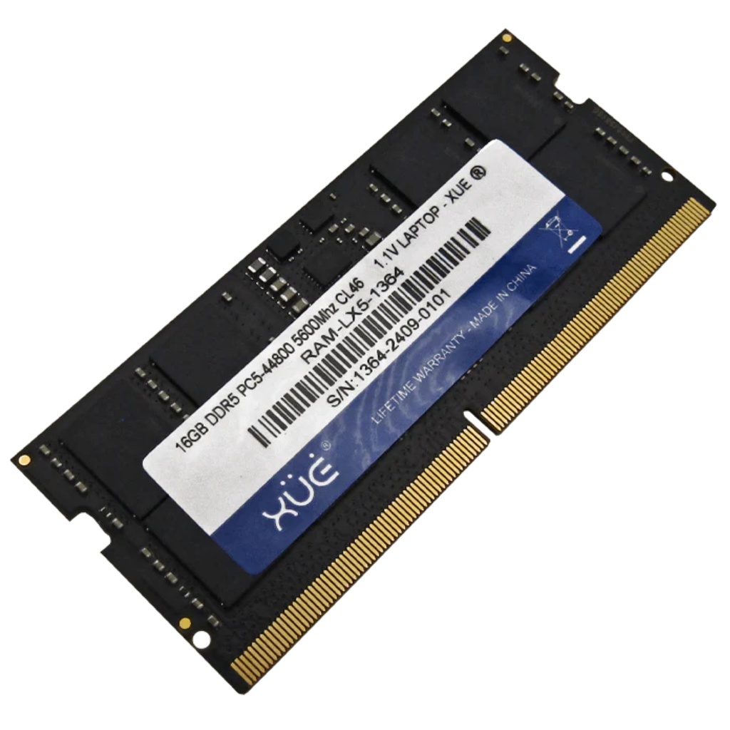 Memoria RAM XUE Para Laptop DDR5 PC5-44800 16GB 5600MHZ CL46 1.1V Garantía 5 Años