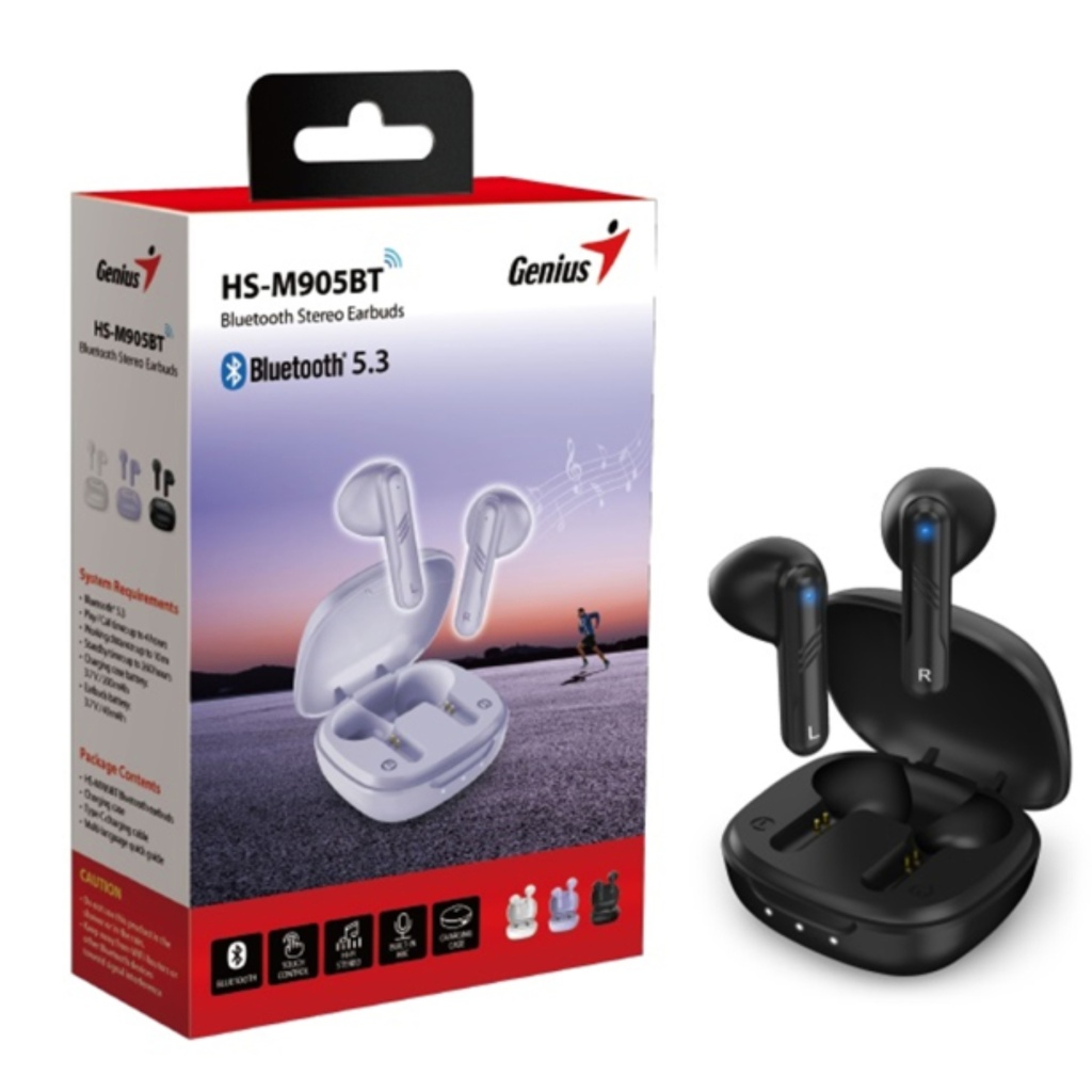 Audífonos Bluetooth Genius HS-M905BT Color Negro