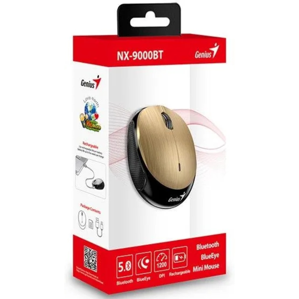 Mouse Genius Nx-9000bt Bluetooth Color Dorado