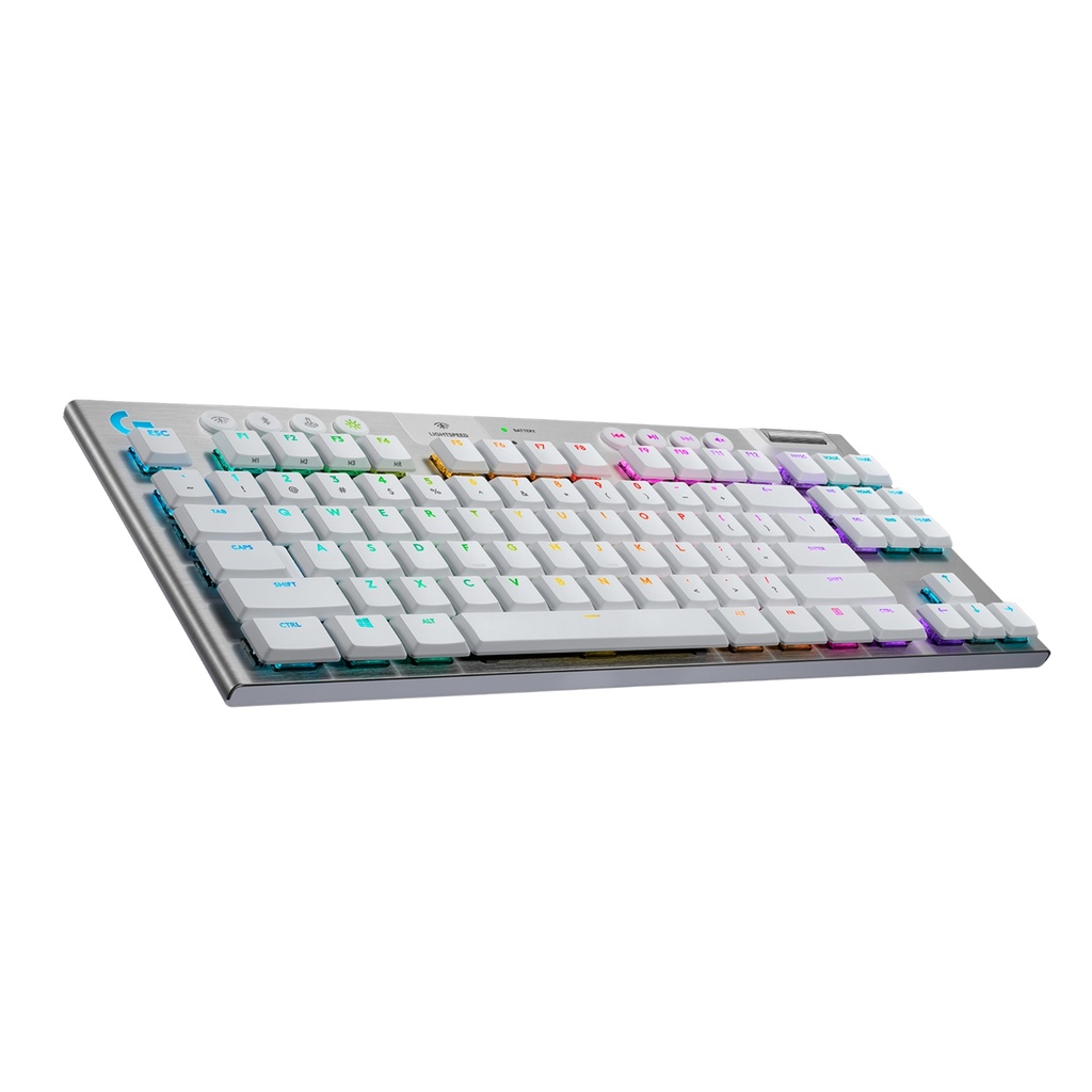 Teclado Mecánico Logitech G915X TKL Gaming Con Bluetooth Blanco