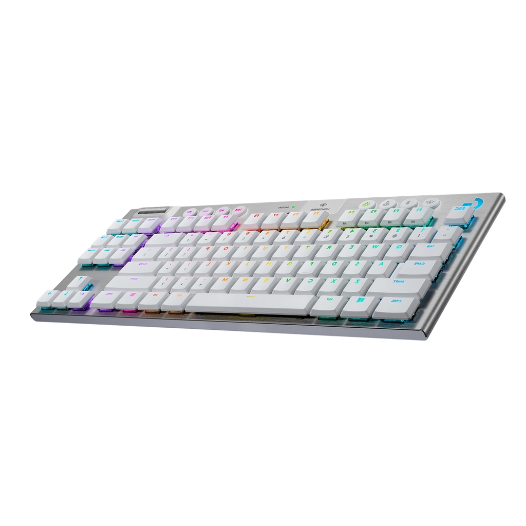 Teclado Mecánico Logitech G915X TKL Gaming Con Bluetooth Blanco