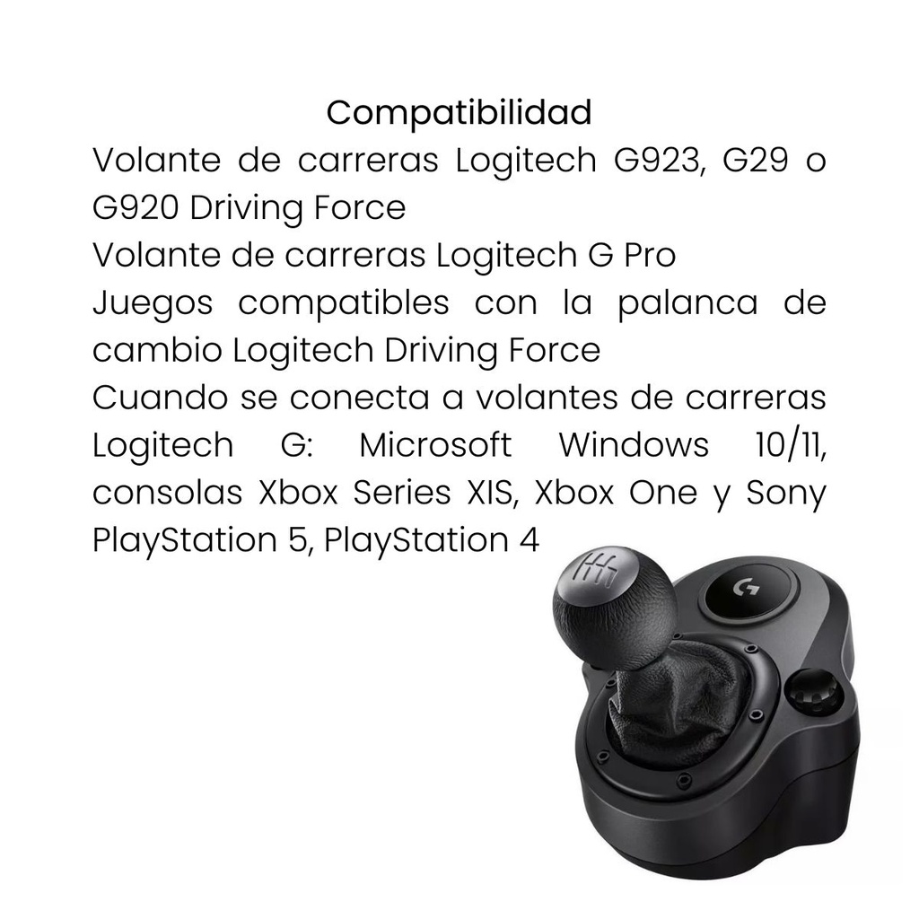 Palanca Logitech Gaming Cambio De Velocidades Color Negro