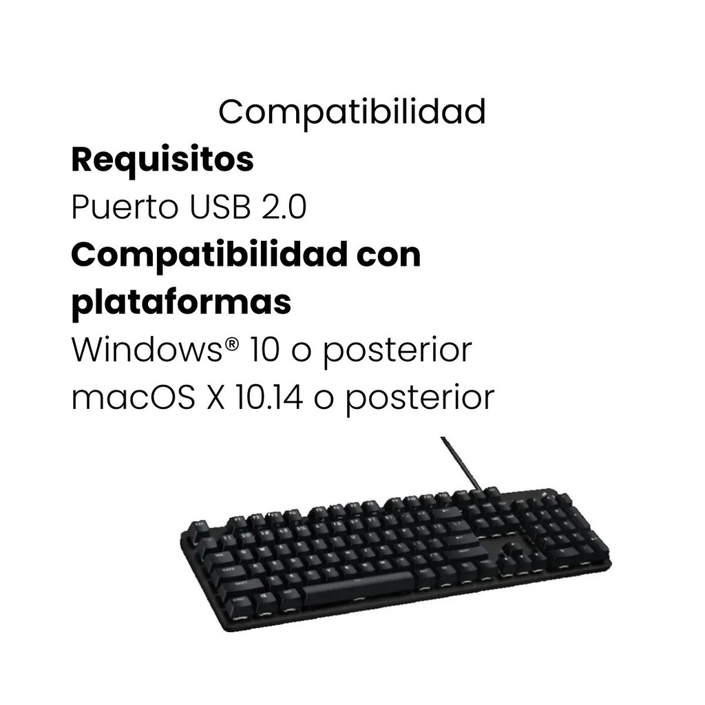 Teclado Mecánico Logitech G413 SE  Gaming Keyboard Full Negro