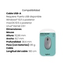 Mouse USB Logitech Gris M110 Silent 90% Más Silencioso
