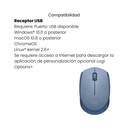 Mouse Inalámbrico Logitech Gris Azulado M170 Cómodo y Portátil