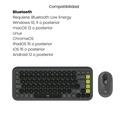 Combo Teclado y Mouse Logitech Pop Icon Graphite Bluetooth