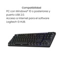 Teclado Logitech Negro Pro X TKL Lightspeed US