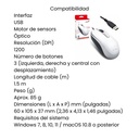 Mouse Alámbrico Genius Con Conexión USB Y Diseño Ergonómico Blanco