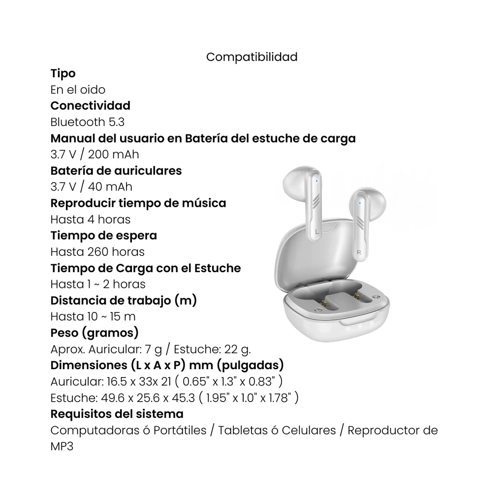 Audífonos Bluetooth Genius HS-M905BT Blanco