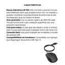 Mouse Alámbrico HP 150 Con Conexión USB Y Diseño Ambidiestro Negro