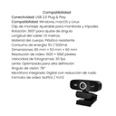 Cámara Web Genius Facecam 2000X2 Full HD 1080P Negra