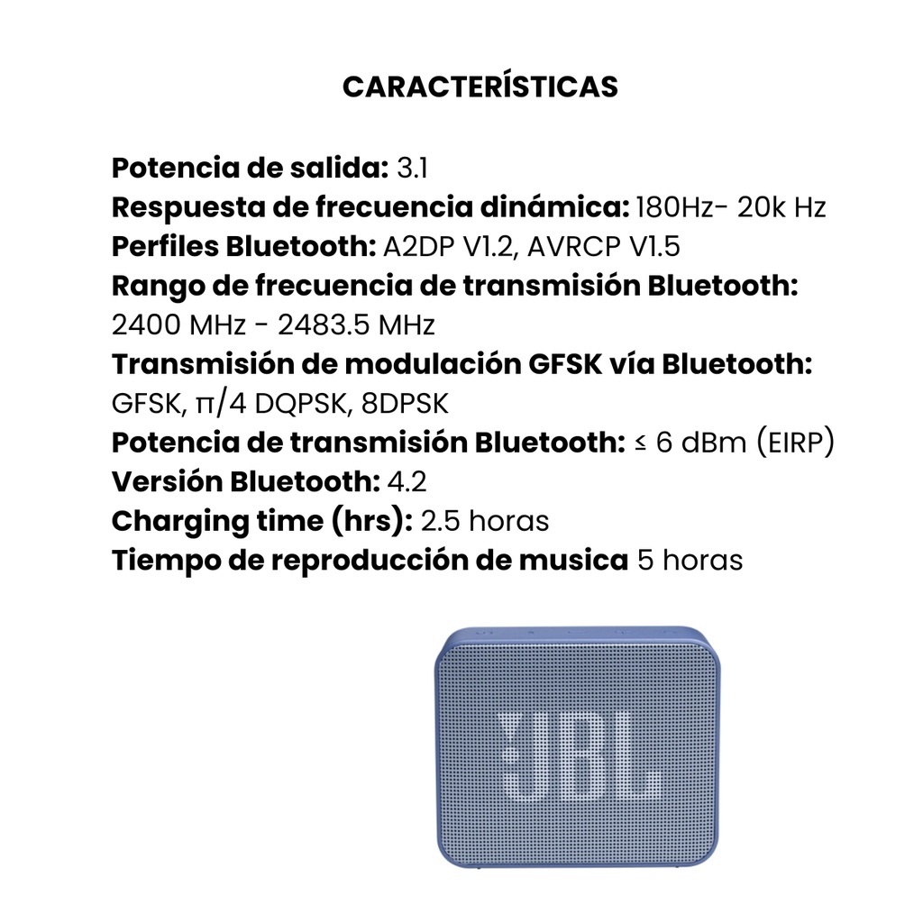 Parlante JBL GO Essential Con Conexión Bluetooth Azul 