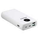 Batería Externa Adata 20000mAh 2 puertos USB Quick Charge + 1 Puerto Tipo C Salida + 1 Puerto Tipo C Entrada Blanca