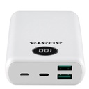 Batería Externa Adata 20000mAh 2 puertos USB Quick Charge + 1 Puerto Tipo C Salida + 1 Puerto Tipo C Entrada Blanca