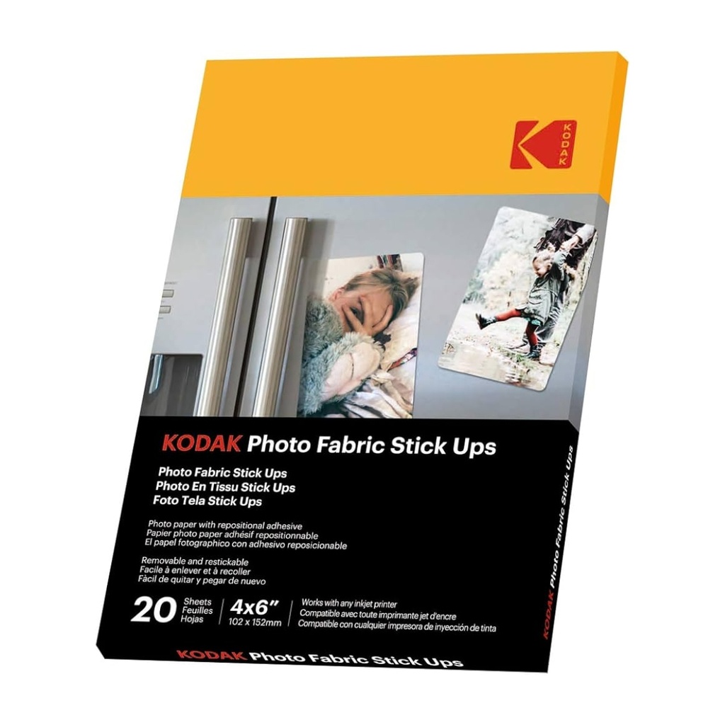 Papel Fotográfico Kodak Stick Ups 4x6" 255 gr x 20 Hojas para Inyección