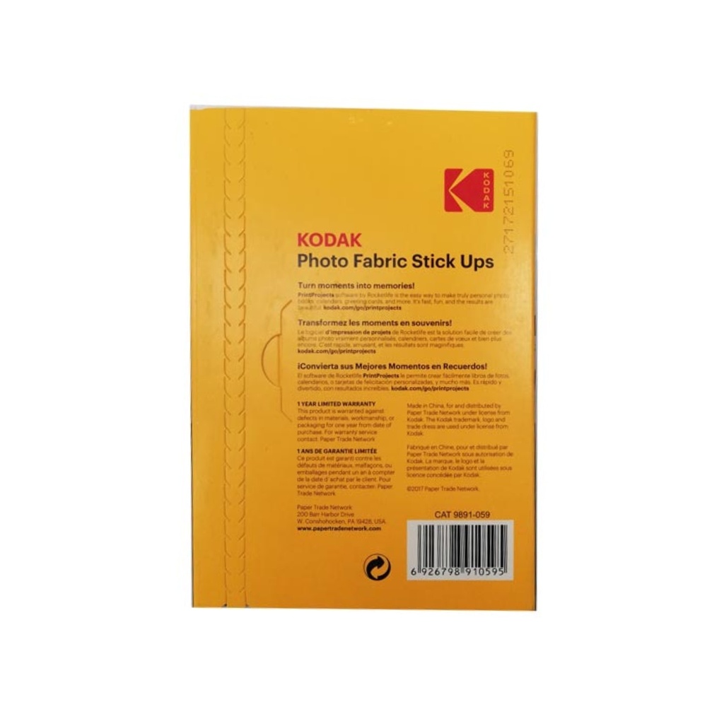 Papel Fotográfico Kodak Stick Ups 4x6" 255 gr x 20 Hojas para Inyección