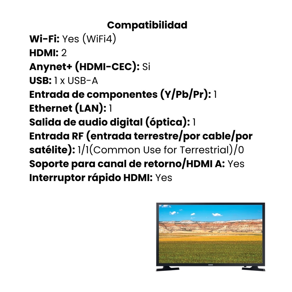 Televisor Samsung Business 32" HD Smart Tv