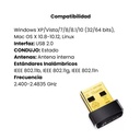 Adaptador de Red TPLINK Nano USB N 2.4 GHz