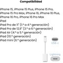 Adaptador de USB-C a conector Lightning