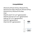 Adaptador de USB-C a conector Lightning