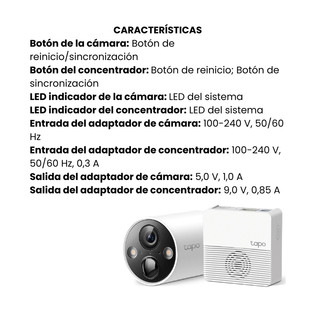 Cámara de Seguridad TP-Link Tapo C420S1 para Exterior con Batería