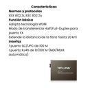 Convertidor TPLINK Multimedia WDM de 10/100Mbps