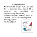 MEMORIA USB 2.0 ADATA UV240 64GB BLANCO-AZUL