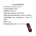 Memoria USB Adata Negra 2.0 64GB Retráctil 