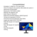 Monitor Samsung FHD Plano 24" IPS,1920X1080 (16:9) 1000:1 A 250nit Tiempo Respuesta: 4ms (GTG)100 HZ AMD FreeSync Conectividad: VGA, HDMI Negro