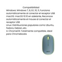 Mouse Acer AMR100 Color Blue inalámbrico de burbuja (1600 DPI/frecuencia inalámbrica de 2,4 GHz/sensor óptico/llave USB)
