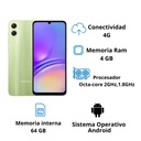 Smartphone Samsung Galaxy A05 64GB 4G Verde