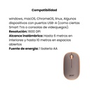 Mouse Acer AMR100 Color Durazno inalámbrico de burbuja (1600 DPI/frecuencia inalámbrica de 2,4 GHz/sensor óptico/llave USB)