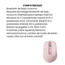 Mouse Logitech Rosado Anywhere 3S Inalámbrico 