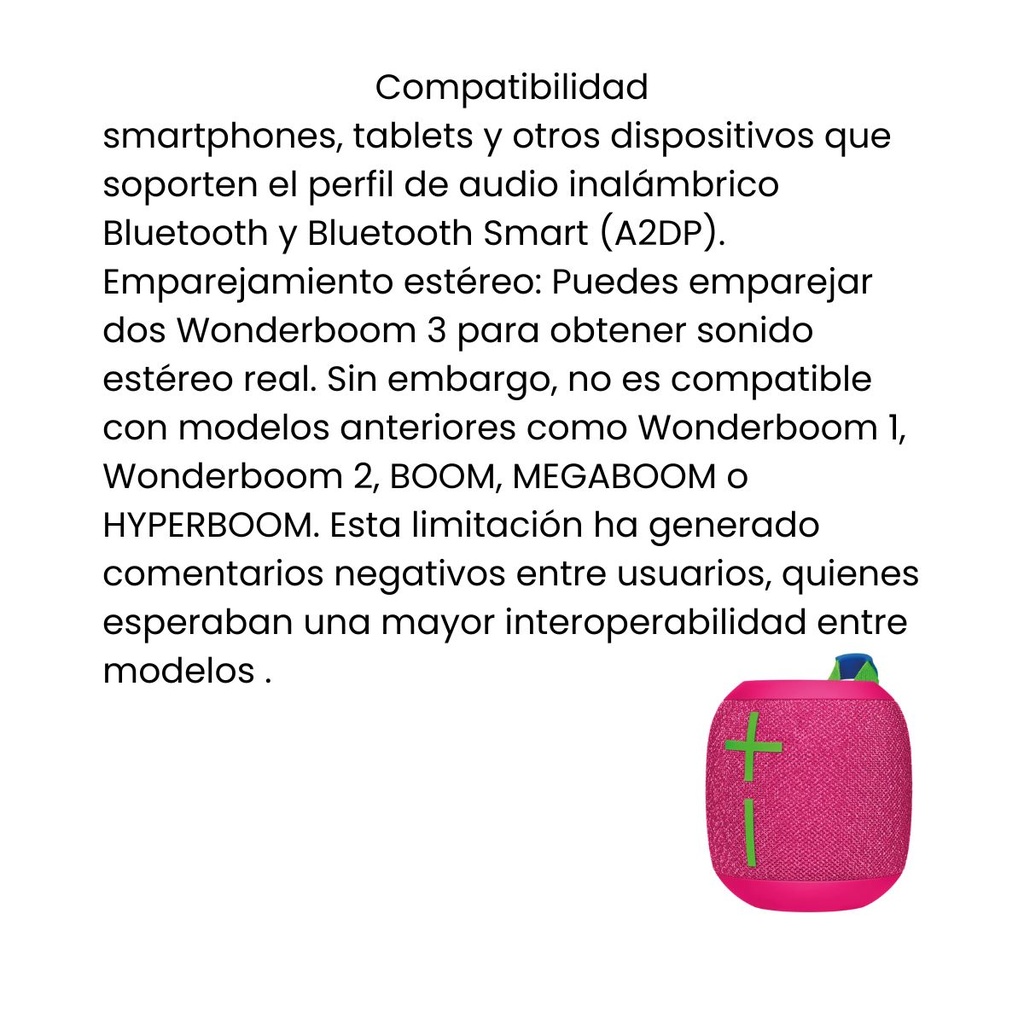 PARLANTE LOGITECH UE WONDERBOOM 3 ACTIIVE  ROSA