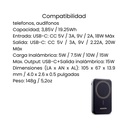 Power Bank Adata Cargador Portátil R050 Magnetico 5.000 Mah Negro