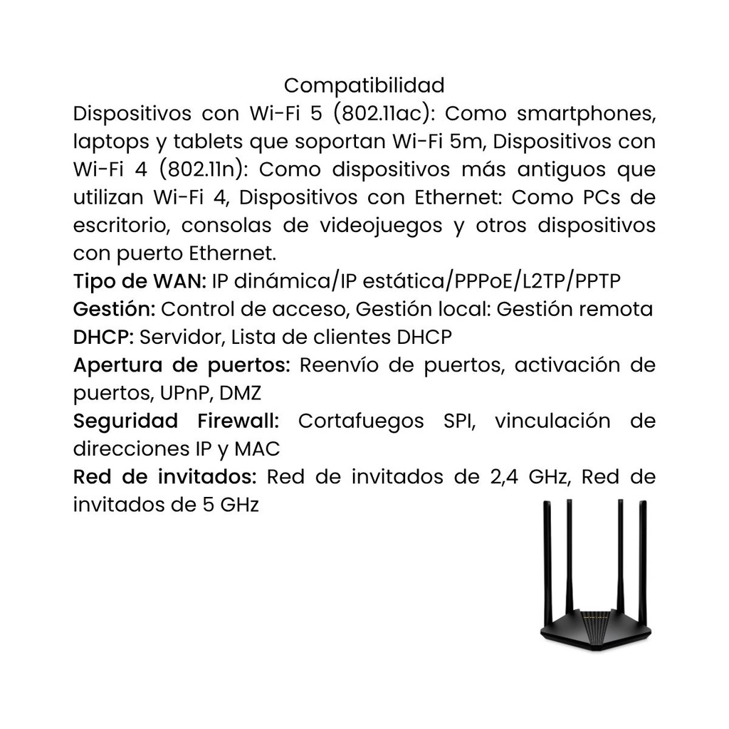 Router Mercusys inalámbrico MR30G